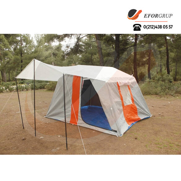 Tek Odalı Akrilik Kamp Çadırı - Turuncu