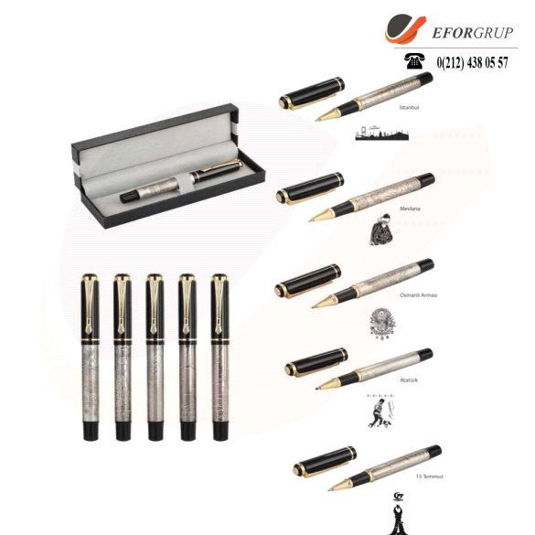 Tekli Kabartma Roller Kalem Seti