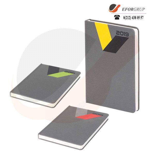 Termoderi Kapaklı Gri Ajanda