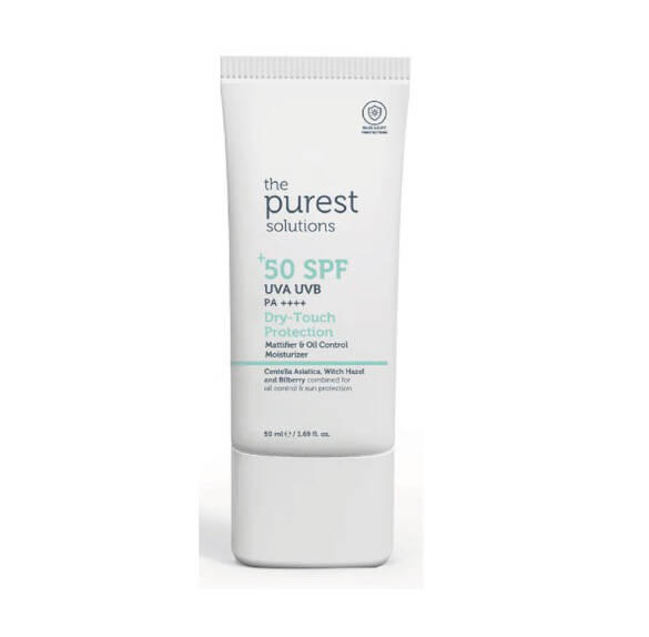 THE PUREST SOLUTIONS - Yağlı ve Karma Ciltler İçin Matlaştırıcı Dry-Touch Güneş Koruyucu Krem SPF 50, 50 Ml.