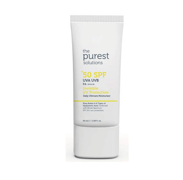 THE PUREST SOLUTIONS - Yüksek Koruma ve Nemlendirici Etkili Invisible Güneş Koruyucu Krem SPF 50, 50 Ml.