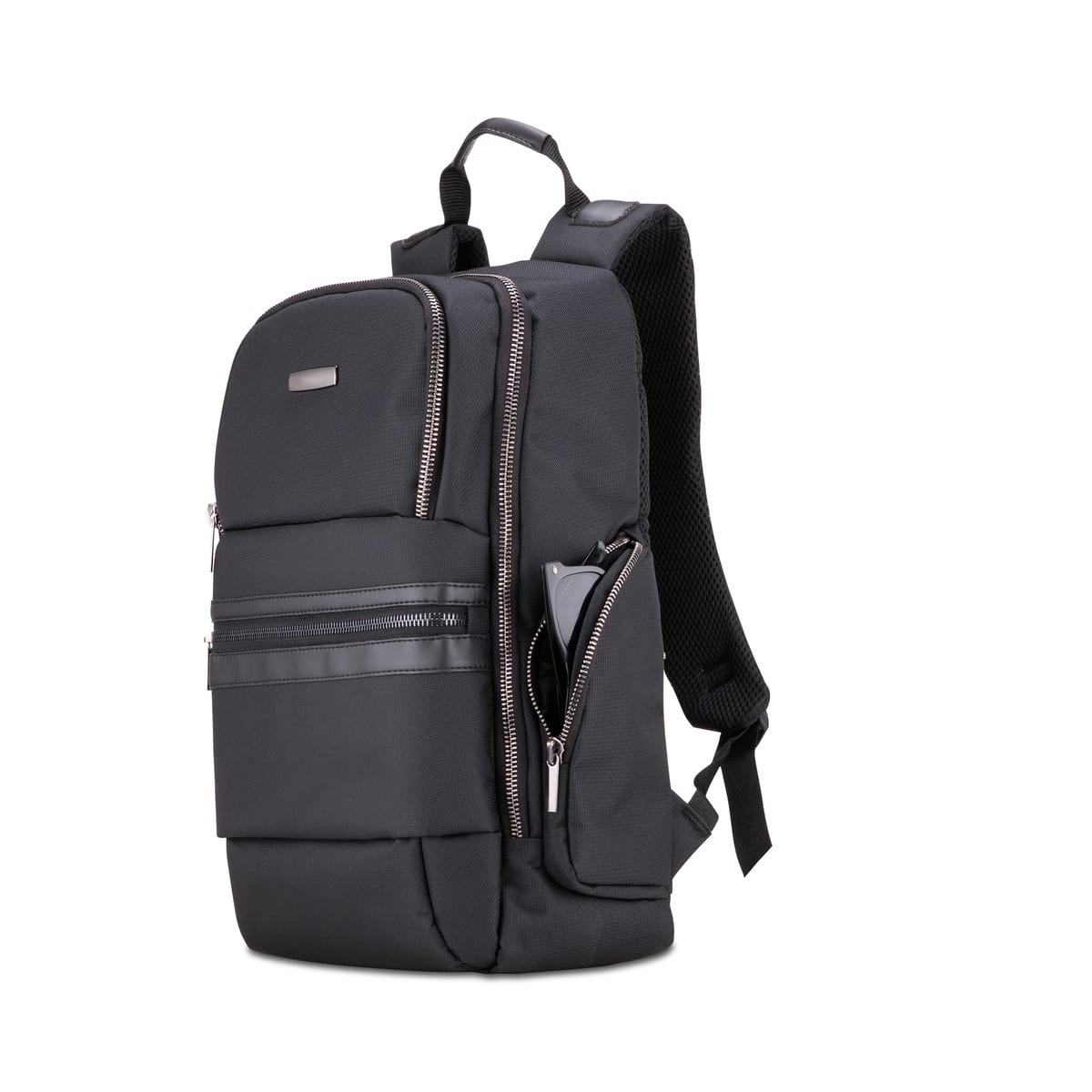 VIP- Purse Serisi, VIP-BY1000 Metal Aksesuar, 15.6 İnch Wtxpro Su Geçirmez Kumaş Laptop, Notebook, Macbook Sırt Çantası-siyah