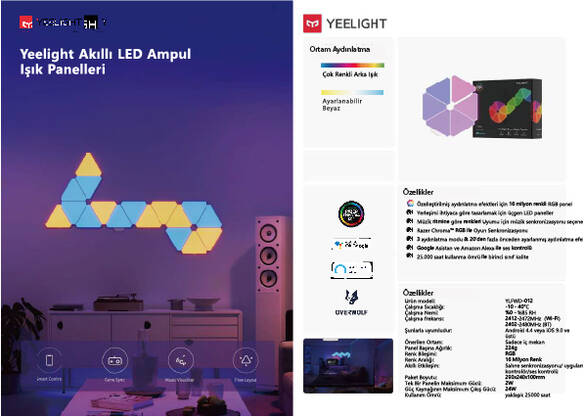 YEELIGHT AKILLI LED AMPUL IŞIK PANELLERİ